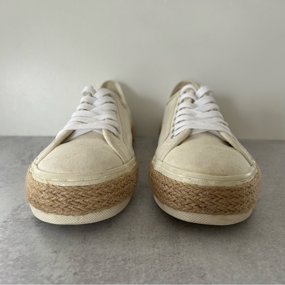 Steve Madden Girl Ariaa Flatform Espadrille Sneakers in Off White, 7.5 - Picture 6 of 9